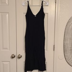 Reformation Sleeveless Long Black Dress